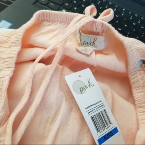 👒Lowest Price👒 Butterfly Embroidery 🏵 Light Peach Top - Picture 3 of 3